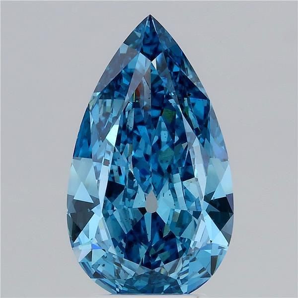 Loose Diamond - PEAR 3.04ct Fancy Vivid Blue VS2: Loose Diamond - PEAR 3.04ct Fancy Vivid Blue VS2 Source: This is a real non-mined Diamond that has been grown in a lab Shape: PEAR Carats: 3.04 Color: Fancy Vivid Blue Certification: IGI Video:
