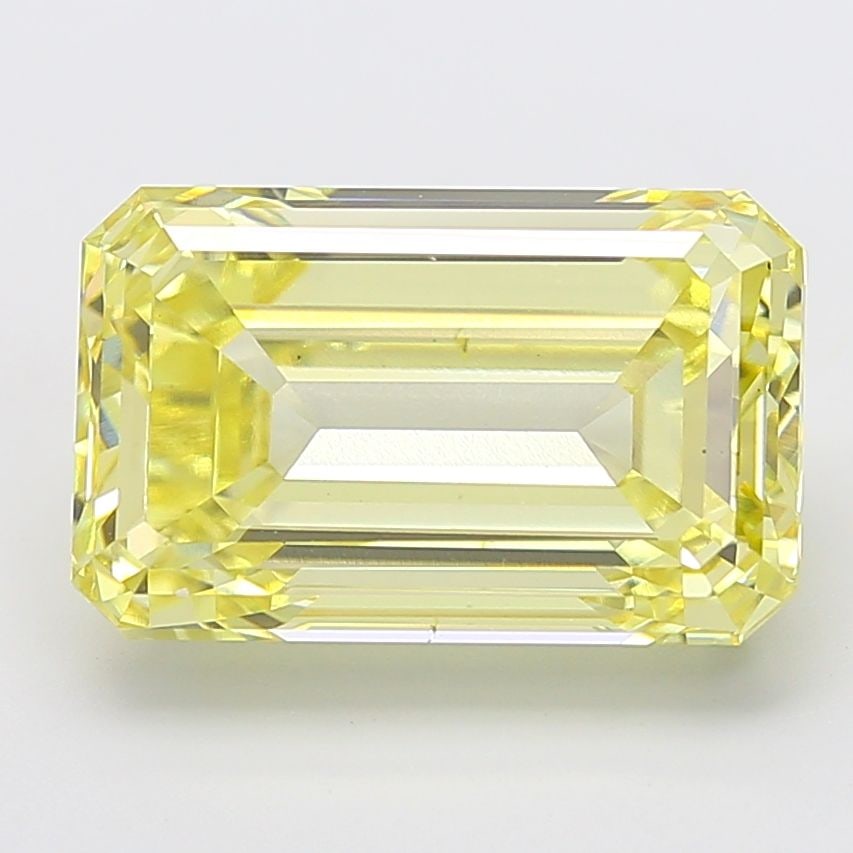 Loose Diamond - EMERALD 10.02ct Fancy Yellow VS2: Loose Diamond - EMERALD 10.02ct Fancy Yellow VS2 Source: This is a real non-mined Diamond that has been grown in a lab Shape: EMERALD Carats: 10.02 Color: Fancy Yellow Certification: IGI Video: