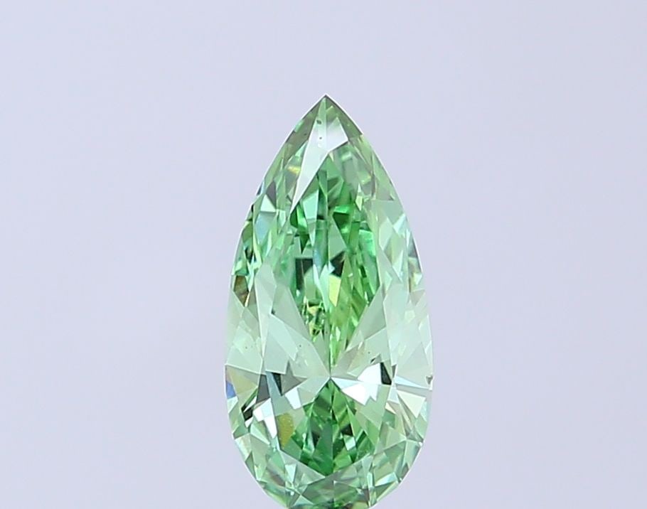 Loose Diamond - PEAR 1.02ct Fancy Vivid Green VS1: Loose Diamond - PEAR 1.02ct Fancy Vivid Green VS1 Source: This is a real non-mined Diamond that has been grown in a lab Shape: PEAR Carats: 1.02 Color: Fancy Vivid Green Certification: IGI Video: