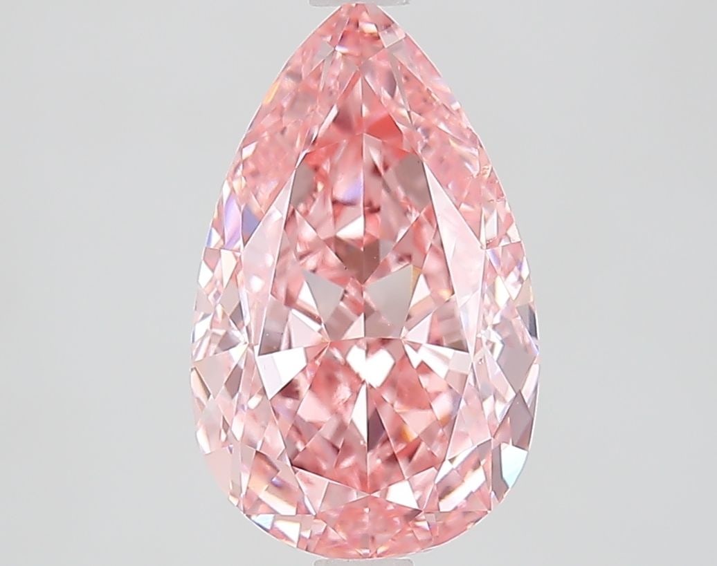 Loose Diamond - PEAR 3.51ct Fancy Vivid Pink VVS2: Loose Diamond - PEAR 3.51ct Fancy Vivid Pink VVS2 Source: This is a real non-mined Diamond that has been grown in a lab Shape: PEAR Carats: 3.51 Color: Fancy Vivid Pink Certification: IGI Video:
