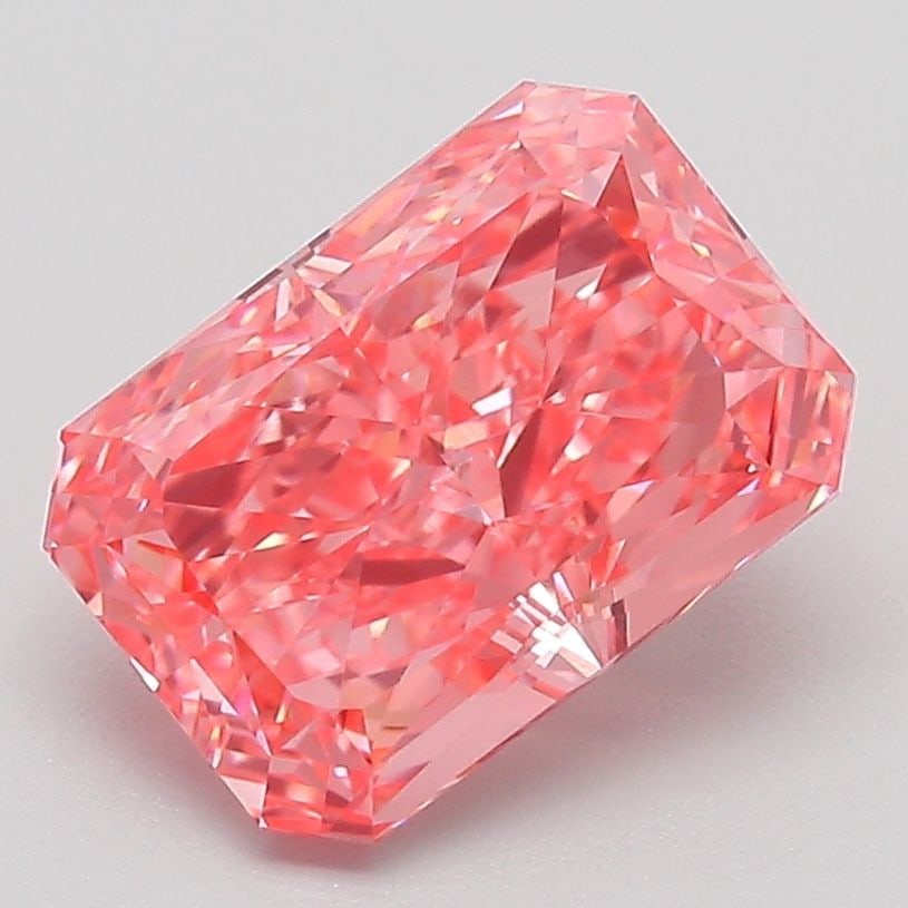 Loose Diamond - RADIANT 2.72ct Fancy Vivid Pink VVS2: Loose Diamond - RADIANT 2.72ct Fancy Vivid Pink VVS2 Source: This is a real non-mined Diamond that has been grown in a lab Shape: RADIANT Carats: 2.72 Color: Fancy Vivid Pink Certification: IGI Additi