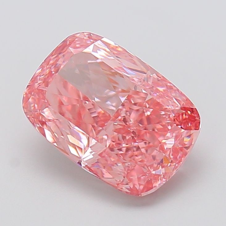 Loose Diamond - CUSHION MODIFIED 5.04ct Fancy Vivid Pink VS1: Loose Diamond - CUSHION MODIFIED 5.04ct Fancy Vivid Pink VS1 Source: This is a real non-mined Diamond that has been grown in a lab Shape: CUSHION MODIFIED Carats: 5.04 Color: Fancy Vivid Pink Certific