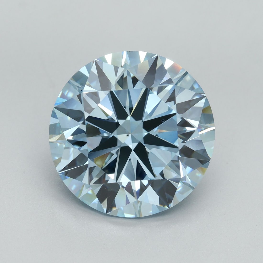 Ideal Loose Diamond - ROUND 10.51ct Fancy Vivid Blue VS2: Ideal Loose Diamond - ROUND 10.51ct Fancy Vivid Blue VS2 Source: This is a real non-mined Diamond that has been grown in a lab Shape: ROUND Carats: 10.51 Color: Fancy Vivid Blue Certification: IGI Vid