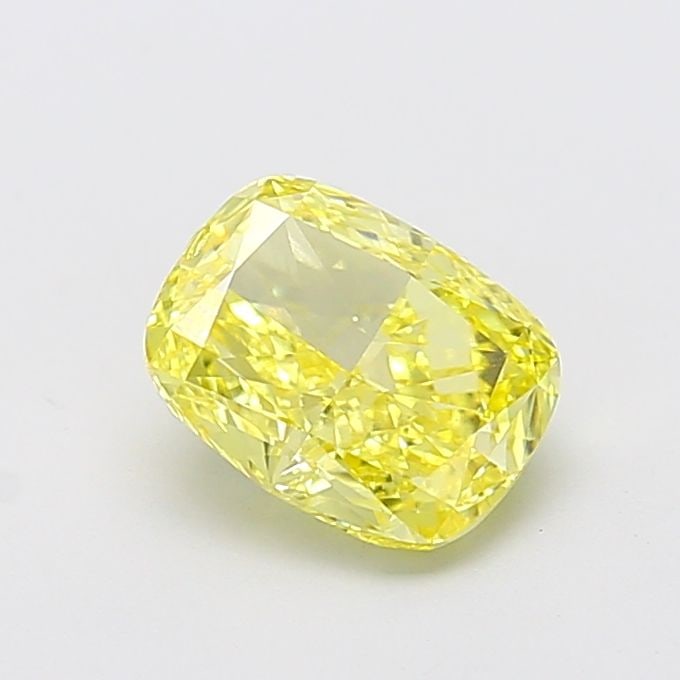 Loose Diamond - CUSHION MODIFIED 1.96ct Fancy Intense Yellow VS1: Loose Diamond - CUSHION MODIFIED 1.96ct Fancy Intense Yellow VS1 Source: This is a real non-mined Diamond that has been grown in a lab Shape: CUSHION MODIFIED Carats: 1.96 Color: Fancy Intense Yellow 
