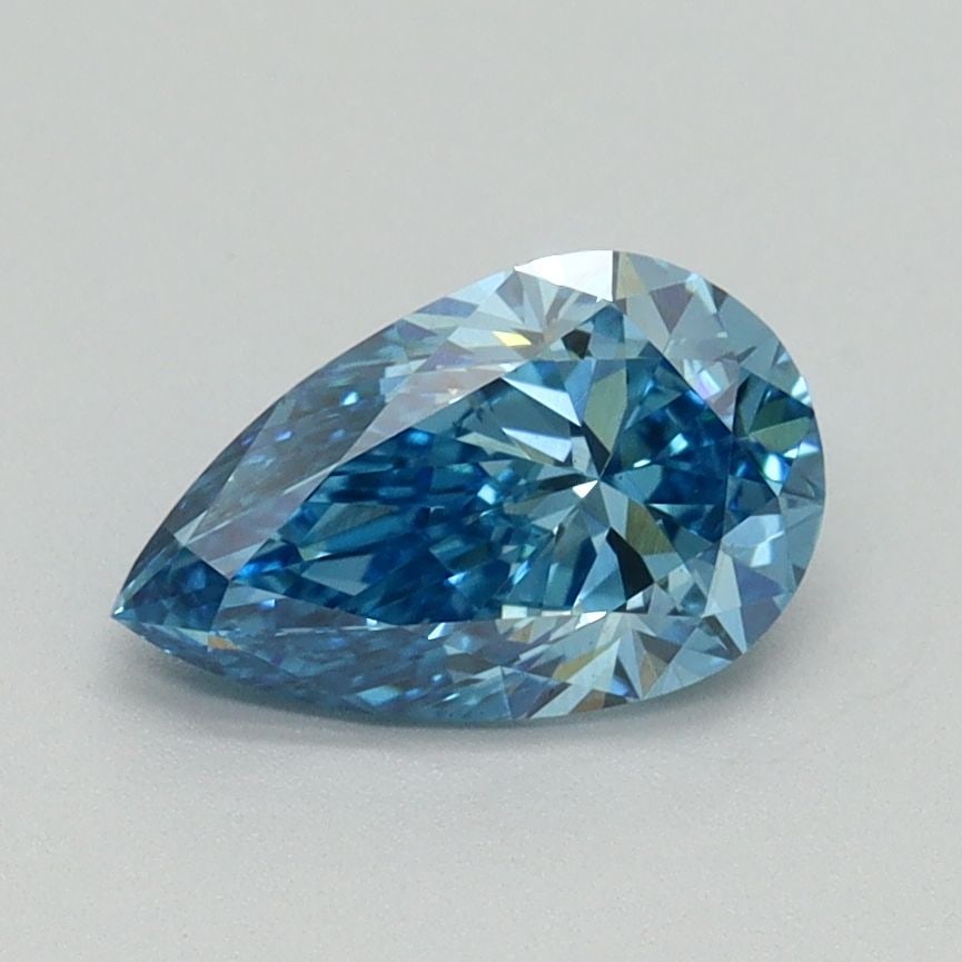 Loose Diamond - PEAR 1.03ct Fancy Vivid Blue VS2: Loose Diamond - PEAR 1.03ct Fancy Vivid Blue VS2 Source: This is a real non-mined Diamond that has been grown in a lab Shape: PEAR Carats: 1.03 Color: Fancy Vivid Blue Certification: IGI Video: