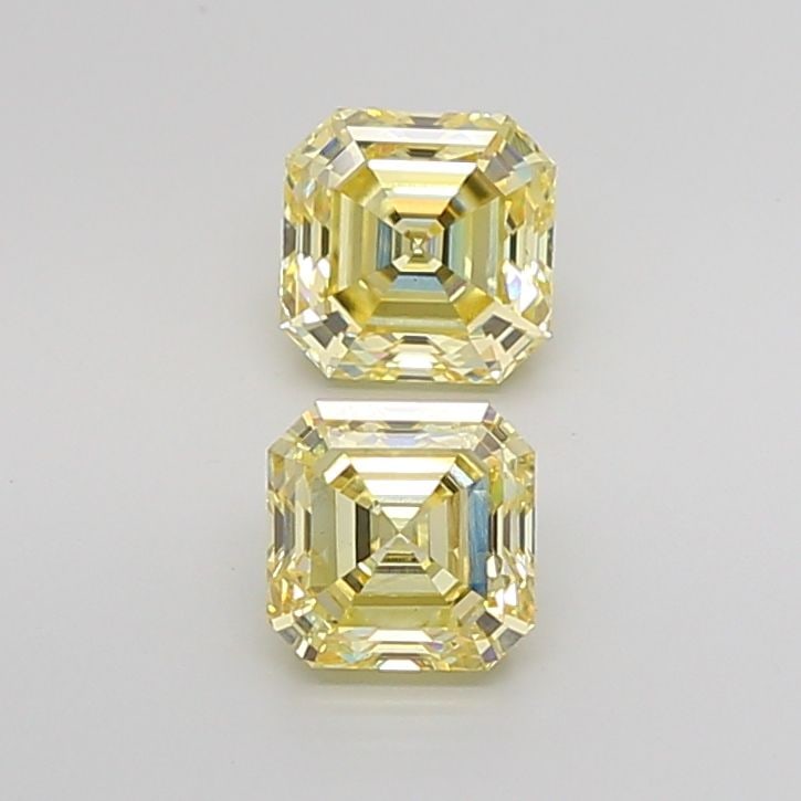 Loose Diamond - ASSCHER 1.07ct Fancy Yellow VS2: Loose Diamond - ASSCHER 1.07ct Fancy Yellow VS2 Source: This is a real non-mined Diamond that has been grown in a lab Shape: ASSCHER Carats: 1.07 Color: Fancy Yellow Certification: IGI Video: