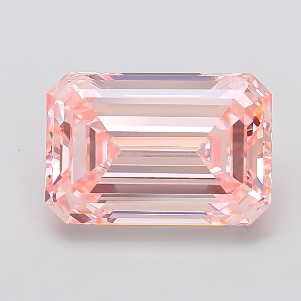 Loose Diamond - EMERALD 10.03ct Fancy Intense Pink VVS2: Loose Diamond - EMERALD 10.03ct Fancy Intense Pink VVS2 Source: This is a real non-mined Diamond that has been grown in a lab Shape: EMERALD Carats: 10.03 Color: Fancy Intense Pink Certification: IGI 