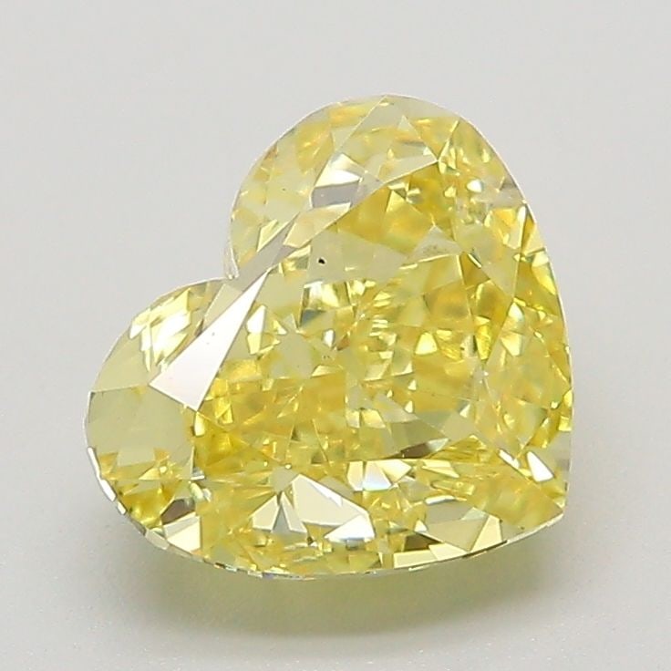 Loose Diamond - HEART 2.05ct Fancy Intense Yellow VS1: Loose Diamond - HEART 2.05ct Fancy Intense Yellow VS1 Source: This is a real non-mined Diamond that has been grown in a lab Shape: HEART Carats: 2.05 Color: Fancy Intense Yellow Certification: IGI Add
