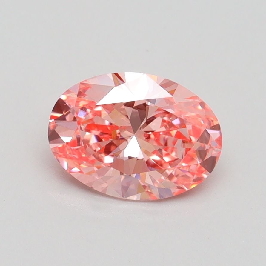 Loose Diamond - OVAL 1.03ct Fancy Vivid Pink VS2: Loose Diamond - OVAL 1.03ct Fancy Vivid Pink VS2 Source: This is a real non-mined Diamond that has been grown in a lab Shape: OVAL Carats: 1.03 Color: Fancy Vivid Pink Certification: IGI Video: