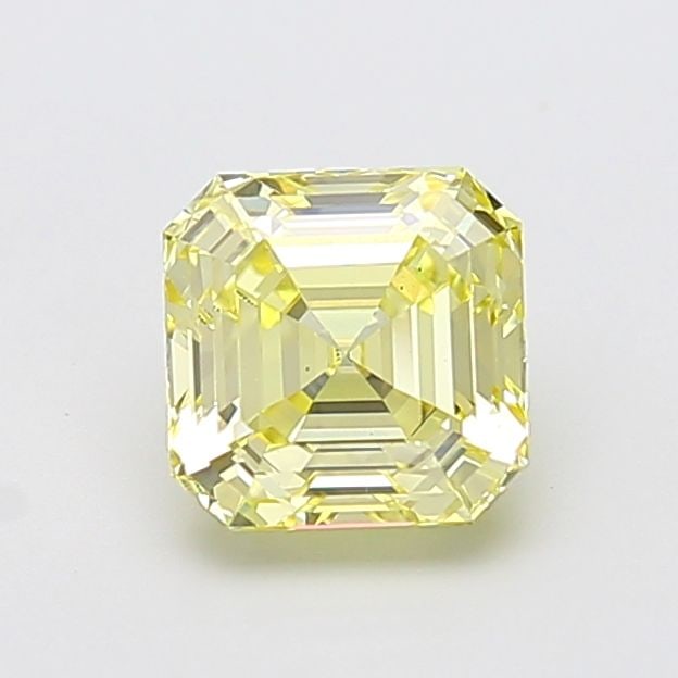 Loose Diamond - ASSCHER 2.06ct Fancy Yellow VS1: Loose Diamond - ASSCHER 2.06ct Fancy Yellow VS1 Source: This is a real non-mined Diamond that has been grown in a lab Shape: ASSCHER Carats: 2.06 Color: Fancy Yellow Certification: IGI Video: