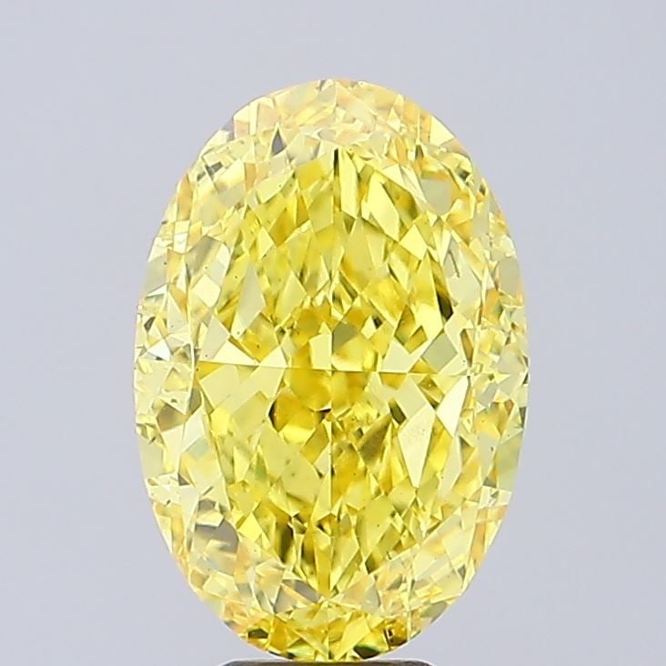 Loose Diamond - OVAL 6.61ct Fancy Vivid Yellow VS1: Loose Diamond - OVAL 6.61ct Fancy Vivid Yellow VS1 Source: This is a real non-mined Diamond that has been grown in a lab Shape: OVAL Carats: 6.61 Color: Fancy Vivid Yellow Certification: IGI Video: