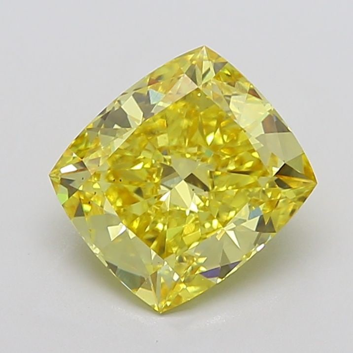 Loose Diamond - CUSHION MODIFIED 4.72ct Fancy Vivid Yellow VS2: Loose Diamond - CUSHION MODIFIED 4.72ct Fancy Vivid Yellow VS2 Source: This is a real non-mined Diamond that has been grown in a lab Shape: CUSHION MODIFIED Carats: 4.72 Color: Fancy Vivid Yellow Cert