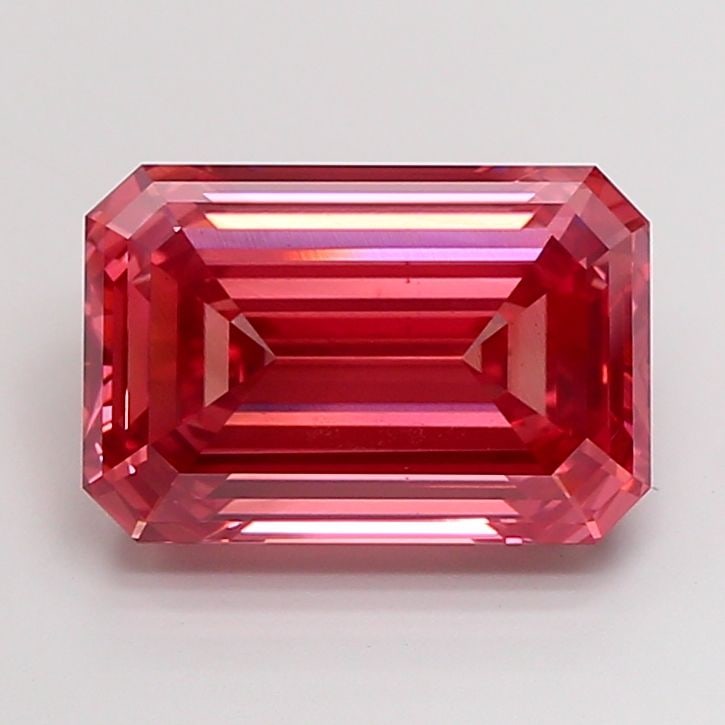 Loose Diamond - EMERALD 10.08ct Fancy Vivid Pink VS1: Loose Diamond - EMERALD 10.08ct Fancy Vivid Pink VS1 Source: This is a real non-mined Diamond that has been grown in a lab Shape: EMERALD Carats: 10.08 Color: Fancy Vivid Pink Certification: IGI Video