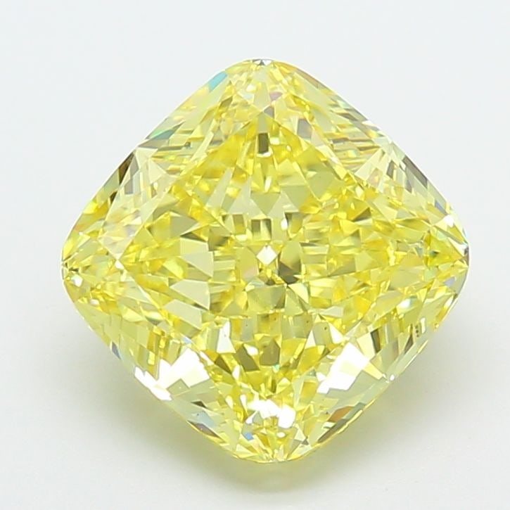 Loose Diamond - CUSHION MODIFIED 5.07ct Fancy Intense Yellow VS1: Loose Diamond - CUSHION MODIFIED 5.07ct Fancy Intense Yellow VS1 Source: This is a real non-mined Diamond that has been grown in a lab Shape: CUSHION MODIFIED Carats: 5.07 Color: Fancy Intense Yellow 
