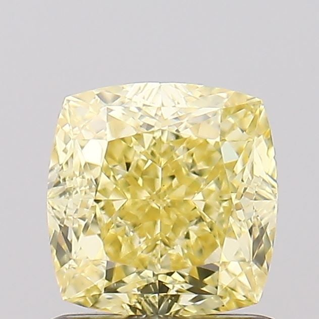 Loose Diamond - CUSHION MODIFIED 1.13ct Fancy Intense Yellow VVS2: Loose Diamond - CUSHION MODIFIED 1.13ct Fancy Intense Yellow VVS2 Source: This is a real non-mined Diamond that has been grown in a lab Shape: CUSHION MODIFIED Carats: 1.13 Color: Fancy Intense Yellow