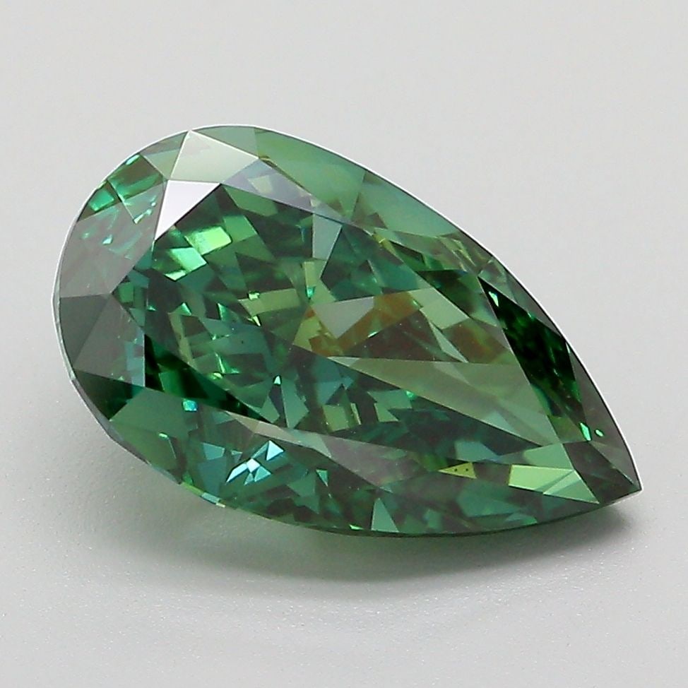 Loose Diamond - PEAR 3.45ct Fancy Vivid Green VVS2 (1 of 1)