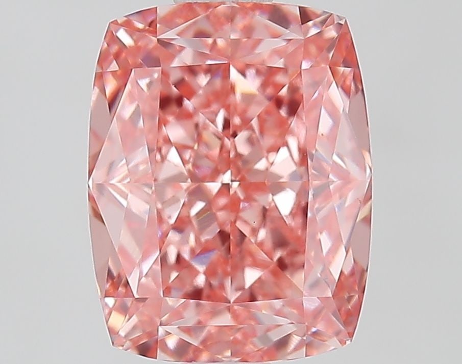 Loose Diamond - CUSHION MODIFIED 2.08ct Fancy Vivid Pink VVS2: Loose Diamond - CUSHION MODIFIED 2.08ct Fancy Vivid Pink VVS2 Source: This is a real non-mined Diamond that has been grown in a lab Shape: CUSHION MODIFIED Carats: 2.08 Color: Fancy Vivid Pink Certifi