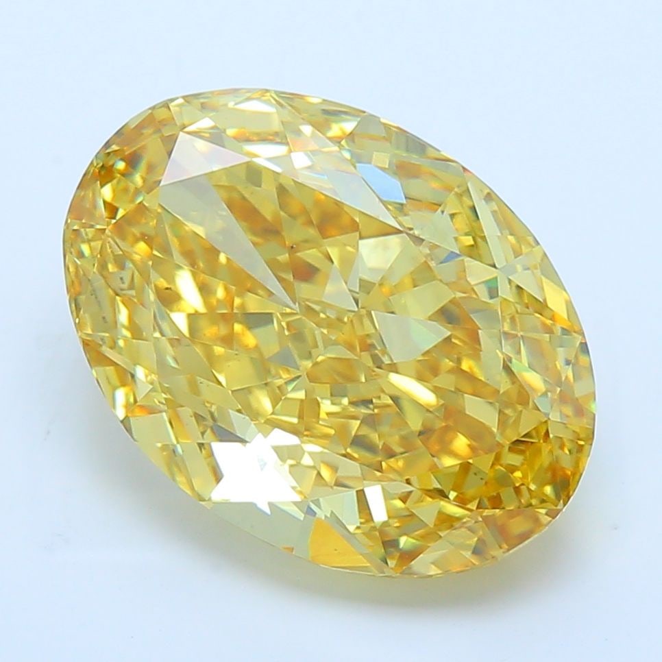 Loose Diamond - OVAL 10.06ct Fancy Intense Yellow VS1: Loose Diamond - OVAL 10.06ct Fancy Intense Yellow VS1 Source: This is a real non-mined Diamond that has been grown in a lab Shape: OVAL Carats: 10.06 Color: Fancy Intense Yellow Certification: IGI Vid