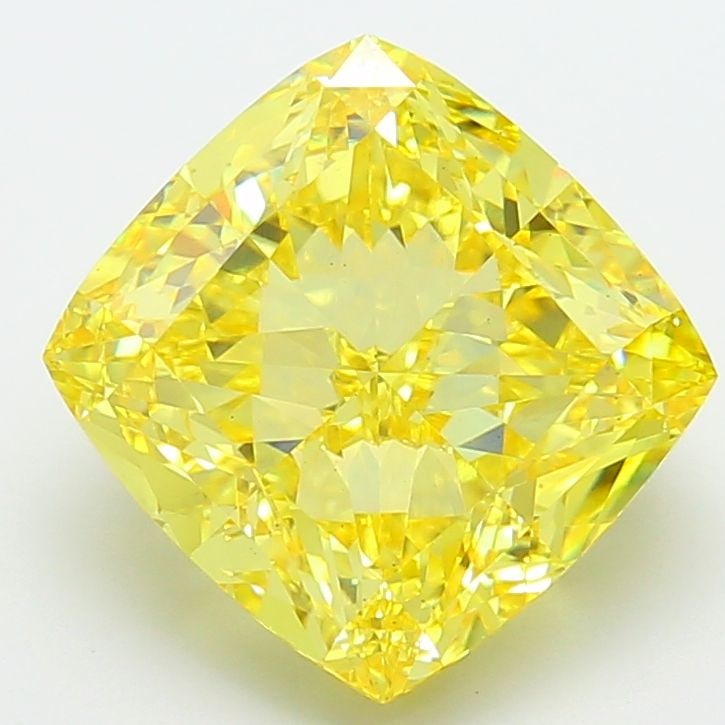 Loose Diamond - CUSHION MODIFIED 9.05ct Fancy Intense Yellow VS1: Loose Diamond - CUSHION MODIFIED 9.05ct Fancy Intense Yellow VS1 Source: This is a real non-mined Diamond that has been grown in a lab Shape: CUSHION MODIFIED Carats: 9.05 Color: Fancy Intense Yellow 