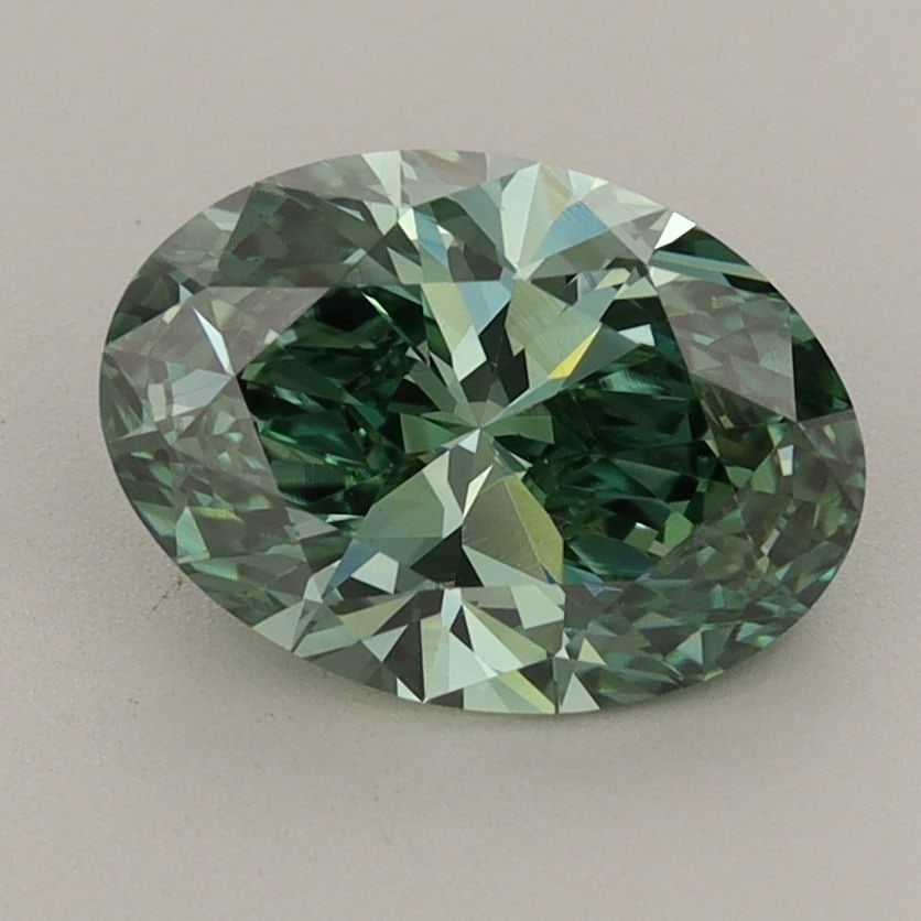Loose Diamond - OVAL 1.77ct Fancy Vivid Green VVS2: Loose Diamond - OVAL 1.77ct Fancy Vivid Green VVS2 Source: This is a real non-mined Diamond that has been grown in a lab Shape: OVAL Carats: 1.77 Color: Fancy Vivid Green Certification: IGI
