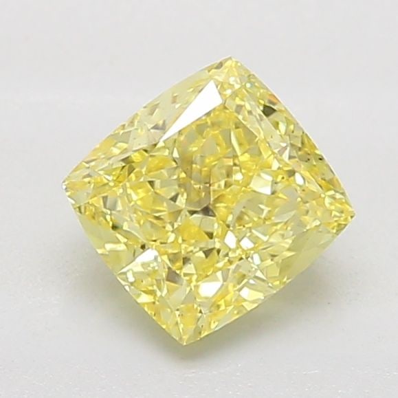 Loose Diamond - CUSHION MODIFIED 1.03ct Fancy Intense Yellow VS2: Loose Diamond - CUSHION MODIFIED 1.03ct Fancy Intense Yellow VS2 Source: This is a real non-mined Diamond that has been grown in a lab Shape: CUSHION MODIFIED Carats: 1.03 Color: Fancy Intense Yellow 