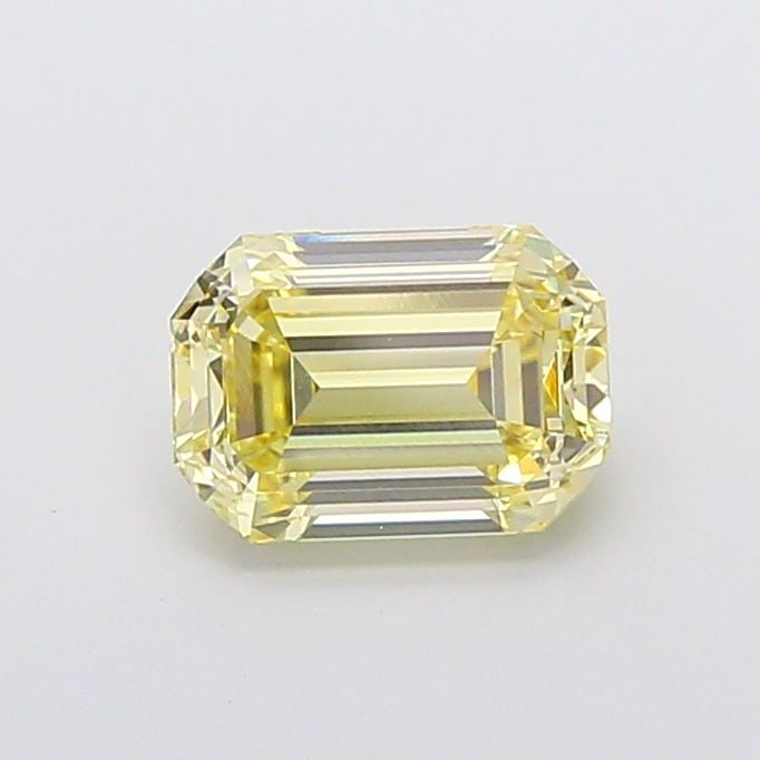 Loose Diamond - EMERALD 2.36ct Fancy Yellow VVS2: Loose Diamond - EMERALD 2.36ct Fancy Yellow VVS2 Source: This is a real non-mined Diamond that has been grown in a lab Shape: EMERALD Carats: 2.36 Color: Fancy Yellow Certification: IGI Video: