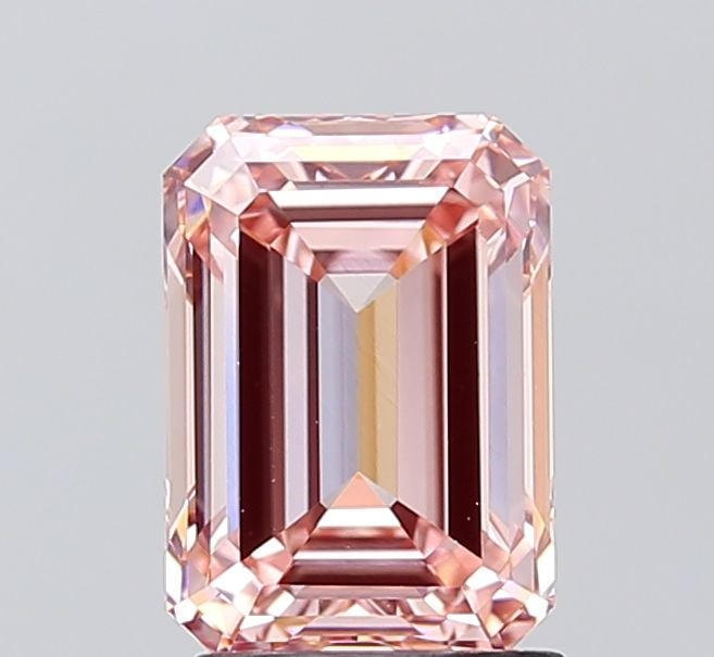 Loose Diamond - EMERALD 2.3ct Fancy Intense Pink VS1: Loose Diamond - EMERALD 2.3ct Fancy Intense Pink VS1 Source: This is a real non-mined Diamond that has been grown in a lab Shape: EMERALD Carats: 2.3 Color: Fancy Intense Pink Certification: IGI