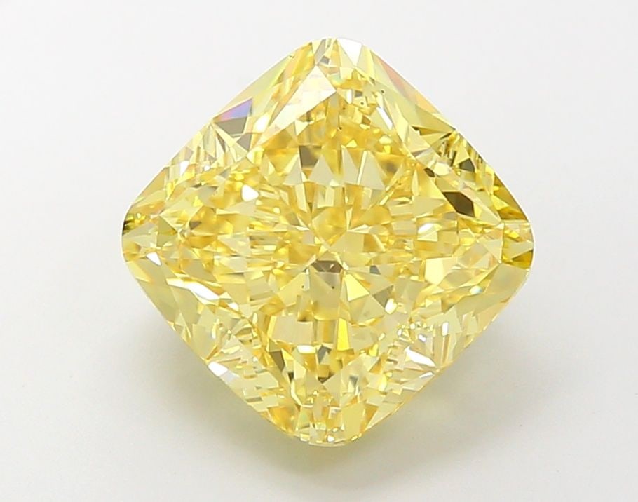 Loose Diamond - CUSHION MODIFIED 8.02ct Fancy Vivid Yellow VS1: Loose Diamond - CUSHION MODIFIED 8.02ct Fancy Vivid Yellow VS1 Source: This is a real non-mined Diamond that has been grown in a lab Shape: CUSHION MODIFIED Carats: 8.02 Color: Fancy Vivid Yellow Cert