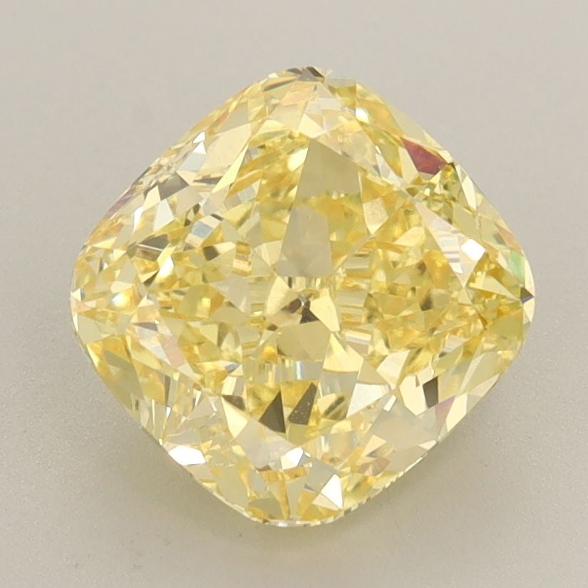 Loose Diamond - CUSHION BRILLIANT 2.65ct Fancy Vivid Yellow VS1: Loose Diamond - CUSHION BRILLIANT 2.65ct Fancy Vivid Yellow VS1 Source: This is a real non-mined Diamond that has been grown in a lab Shape: CUSHION BRILLIANT Carats: 2.65 Color: Fancy Vivid Yellow Ce