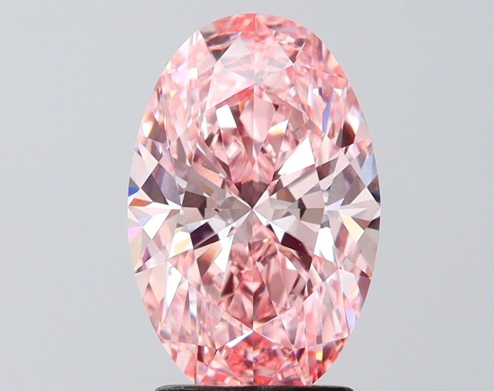 Loose Diamond - OVAL 2.55ct Fancy Vivid Pink VS1: Loose Diamond - OVAL 2.55ct Fancy Vivid Pink VS1 Source: This is a real non-mined Diamond that has been grown in a lab Shape: OVAL Carats: 2.55 Color: Fancy Vivid Pink Certification: IGI Video:
