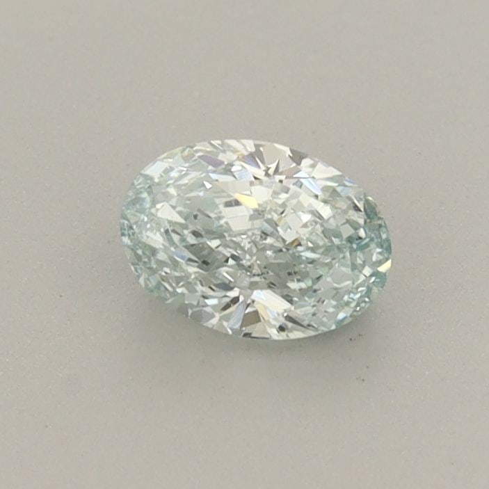 Loose Diamond - OVAL 0.43ct Fancy Light Green VS1: Loose Diamond - OVAL 0.43ct Fancy Light Green VS1 Source: This is a real non-mined Diamond that has been grown in a lab Shape: OVAL Carats: 0.43 Color: Fancy Light Green Certification: IGI Video: