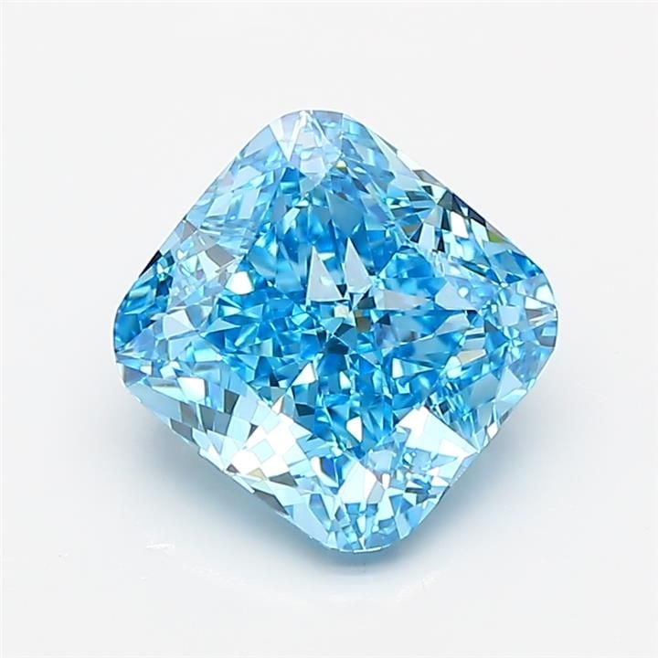Loose Diamond - CUSHION MODIFIED 2.76ct Fancy Vivid Blue VVS2: Loose Diamond - CUSHION MODIFIED 2.76ct Fancy Vivid Blue VVS2 Source: This is a real non-mined Diamond that has been grown in a lab Shape: CUSHION MODIFIED Carats: 2.76 Color: Fancy Vivid Blue Certifi