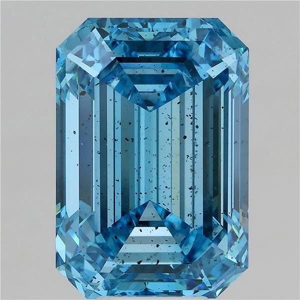 Loose Diamond - EMERALD 10.08ct Fancy Vivid Blue SI2 (1 of 1)