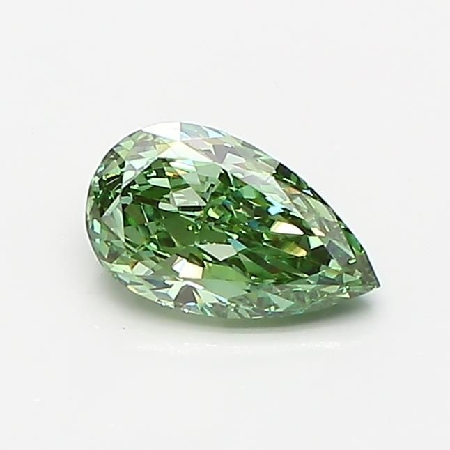 Loose Diamond - PEAR 0.63ct Fancy Vivid Green VVS2: Loose Diamond - PEAR 0.63ct Fancy Vivid Green VVS2 Source: This is a real non-mined Diamond that has been grown in a lab Shape: PEAR Carats: 0.63 Color: Fancy Vivid Green Certification: IGI Video: