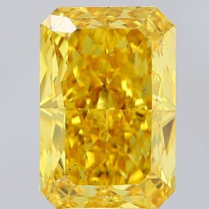 Loose Diamond - RADIANT 6.01ct Fancy Vivid Yellow VS2: Loose Diamond - RADIANT 6.01ct Fancy Vivid Yellow VS2 Source: This is a real non-mined Diamond that has been grown in a lab Shape: RADIANT Carats: 6.01 Color: Fancy Vivid Yellow Certification: IGI Vid