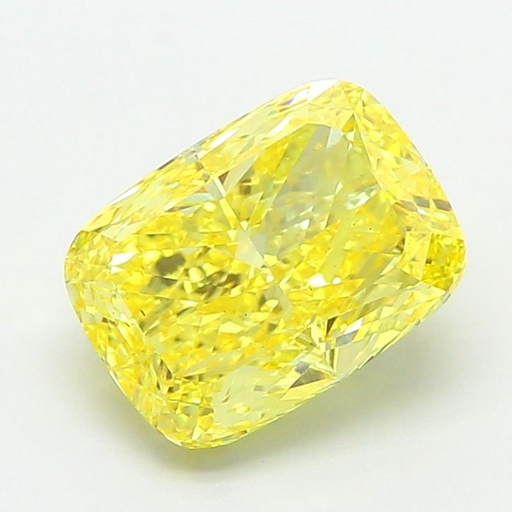 Loose Diamond - CUSHION MODIFIED 2.51ct Fancy Vivid Yellow VS2: Loose Diamond - CUSHION MODIFIED 2.51ct Fancy Vivid Yellow VS2 Source: This is a real non-mined Diamond that has been grown in a lab Shape: CUSHION MODIFIED Carats: 2.51 Color: Fancy Vivid Yellow Cert
