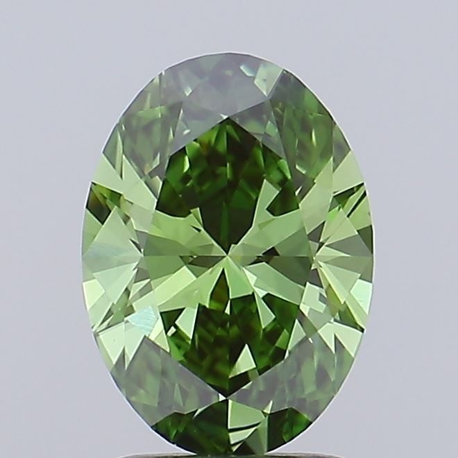 Loose Diamond - OVAL 1.59ct Fancy Vivid Green VVS2: Loose Diamond - OVAL 1.59ct Fancy Vivid Green VVS2 Source: This is a real non-mined Diamond that has been grown in a lab Shape: OVAL Carats: 1.59 Color: Fancy Vivid Green Certification: IGI Video: