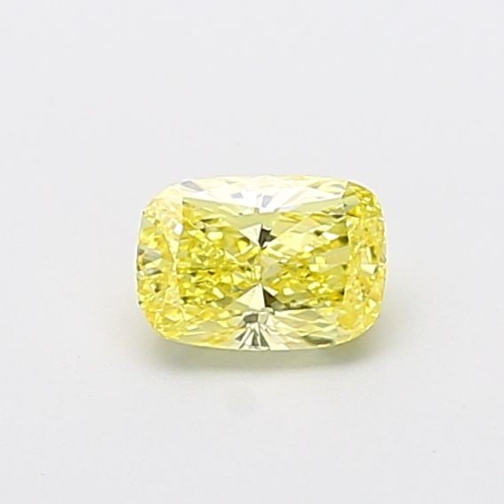 Loose Diamond - CUSHION MODIFIED 0.62ct Fancy Intense Yellow VS2: Loose Diamond - CUSHION MODIFIED 0.62ct Fancy Intense Yellow VS2 Source: This is a real non-mined Diamond that has been grown in a lab Shape: CUSHION MODIFIED Carats: 0.62 Color: Fancy Intense Yellow 