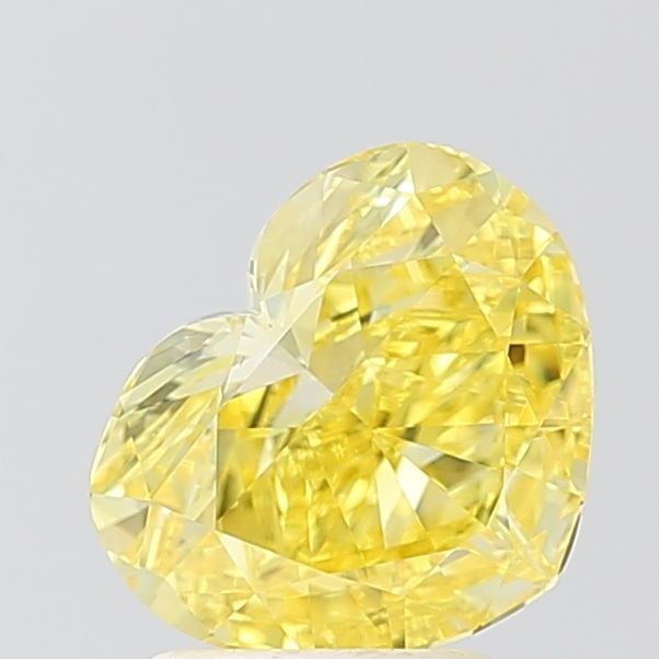 Loose Diamond - HEART 2.03ct Fancy Vivid Yellow VS1: Loose Diamond - HEART 2.03ct Fancy Vivid Yellow VS1 Source: This is a real non-mined Diamond that has been grown in a lab Shape: HEART Carats: 2.03 Color: Fancy Vivid Yellow Certification: NONE Video: