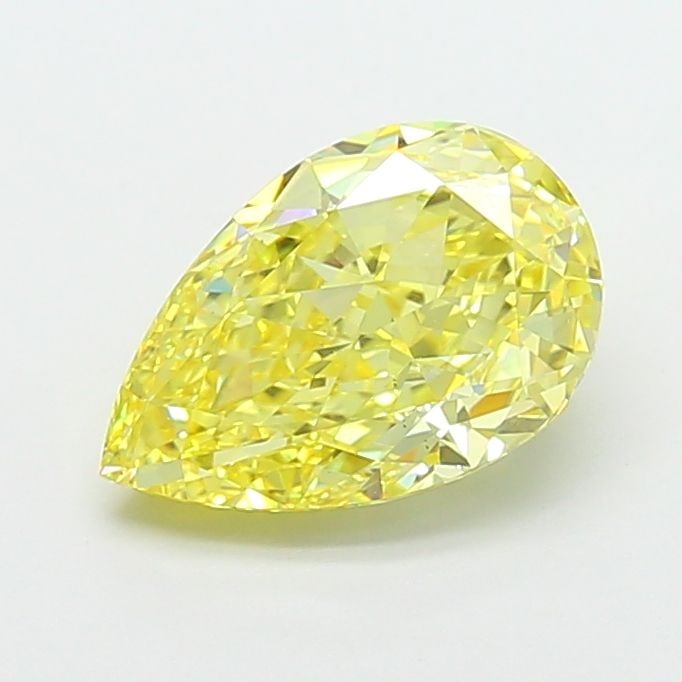 Loose Diamond - PEAR 3.54ct Fancy Vivid Yellow VS1: Loose Diamond - PEAR 3.54ct Fancy Vivid Yellow VS1 Source: This is a real non-mined Diamond that has been grown in a lab Shape: PEAR Carats: 3.54 Color: Fancy Vivid Yellow Certification: IGI Video: