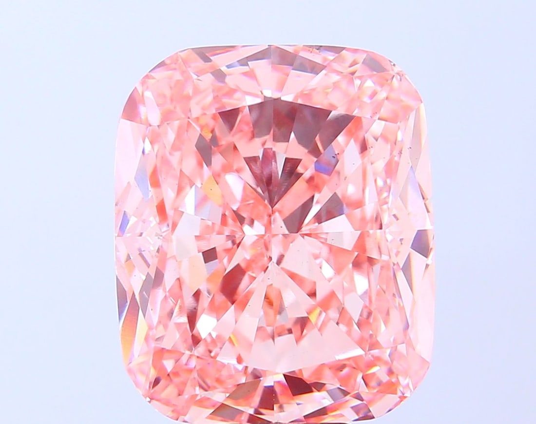 Loose Diamond - CUSHION MODIFIED 16.09ct Fancy Vivid Pink VS2: Loose Diamond - CUSHION MODIFIED 16.09ct Fancy Vivid Pink VS2 Source: This is a real non-mined Diamond that has been grown in a lab Shape: CUSHION MODIFIED Carats: 16.09 Color: Fancy Vivid Pink
