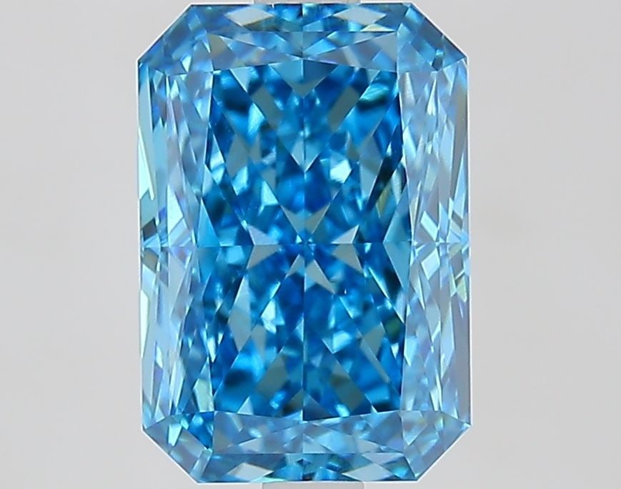 Loose Diamond - RADIANT 3.06ct Fancy Vivid Blue VVS2: Loose Diamond - RADIANT 3.06ct Fancy Vivid Blue VVS2 Source: This is a real non-mined Diamond that has been grown in a lab Shape: RADIANT Carats: 3.06 Color: Fancy Vivid Blue Certification: IGI