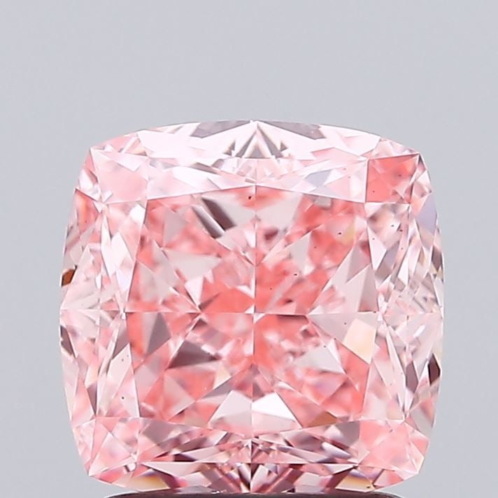 Loose Diamond - CUSHION MODIFIED 2.1ct Fancy Vivid Pink VS2: Loose Diamond - CUSHION MODIFIED 2.1ct Fancy Vivid Pink VS2 Source: This is a real non-mined Diamond that has been grown in a lab Shape: CUSHION MODIFIED Carats: 2.1 Color: Fancy Vivid Pink