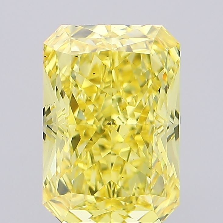 Loose Diamond - RADIANT 4.24ct Fancy Vivid Yellow VS2: Loose Diamond - RADIANT 4.24ct Fancy Vivid Yellow VS2 Source: This is a real non-mined Diamond that has been grown in a lab Shape: RADIANT Carats: 4.24 Color: Fancy Vivid Yellow Certification: IGI Vid