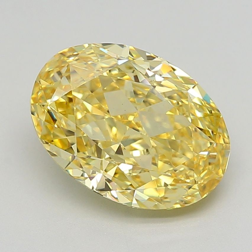 Loose Diamond - OVAL 6.03ct Fancy Intense Yellow VS1: Loose Diamond - OVAL 6.03ct Fancy Intense Yellow VS1 Source: This is a real non-mined Diamond that has been grown in a lab Shape: OVAL Carats: 6.03 Color: Fancy Intense Yellow Certification: IGI Video
