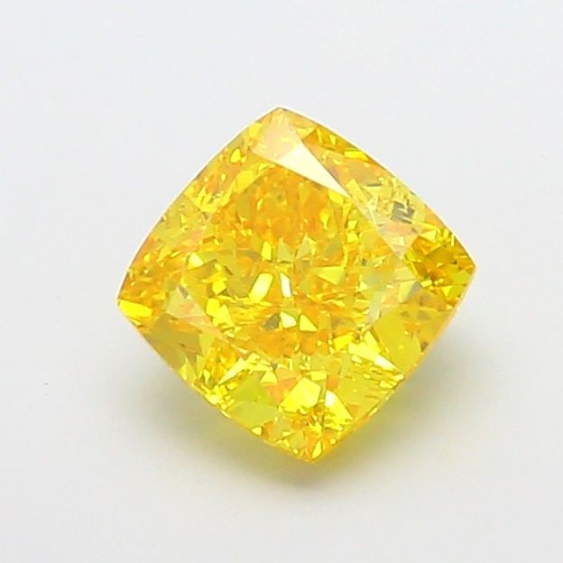 Loose Diamond - CUSHION BRILLIANT 2.06ct Fancy Vivid Yellow VVS2: Loose Diamond - CUSHION BRILLIANT 2.06ct Fancy Vivid Yellow VVS2 Source: This is a real non-mined Diamond that has been grown in a lab Shape: CUSHION BRILLIANT Carats: 2.06 Color: Fancy Vivid Yellow C