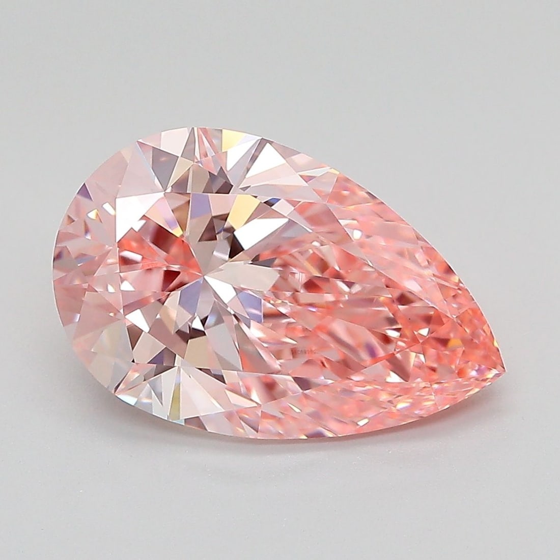 Loose Diamond - PEAR 4.06ct Fancy Vivid Pink VVS2: Loose Diamond - PEAR 4.06ct Fancy Vivid Pink VVS2 Source: This is a real non-mined Diamond that has been grown in a lab Shape: PEAR Carats: 4.06 Color: Fancy Vivid Pink Certification: IGI Additional