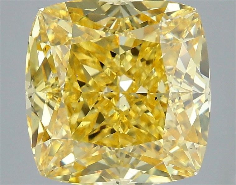 Loose Diamond - CUSHION MODIFIED 5.03ct Fancy Vivid Yellow VS2 (1 of 1)