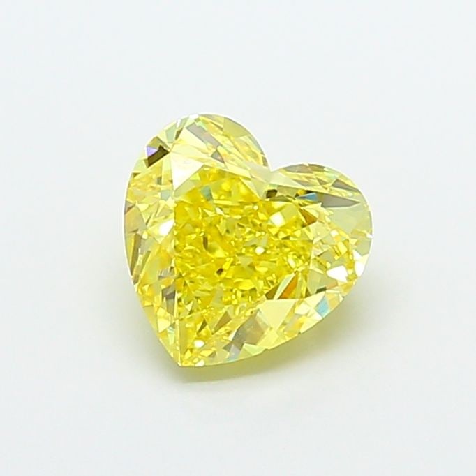 Loose Diamond - HEART 2.71ct Fancy Vivid Yellow VS1: Loose Diamond - HEART 2.71ct Fancy Vivid Yellow VS1 Source: This is a real non-mined Diamond that has been grown in a lab Shape: HEART Carats: 2.71 Color: Fancy Vivid Yellow Certification: IGI Video: