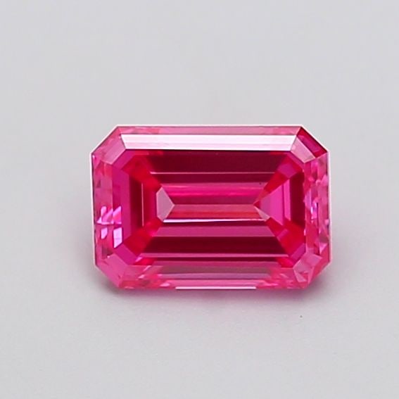 Loose Diamond - EMERALD 1.05ct Fancy Vivid Pink VS1: Loose Diamond - EMERALD 1.05ct Fancy Vivid Pink VS1 Source: This is a real non-mined Diamond that has been grown in a lab Shape: EMERALD Carats: 1.05 Color: Fancy Vivid Pink Certification: IGI Additio